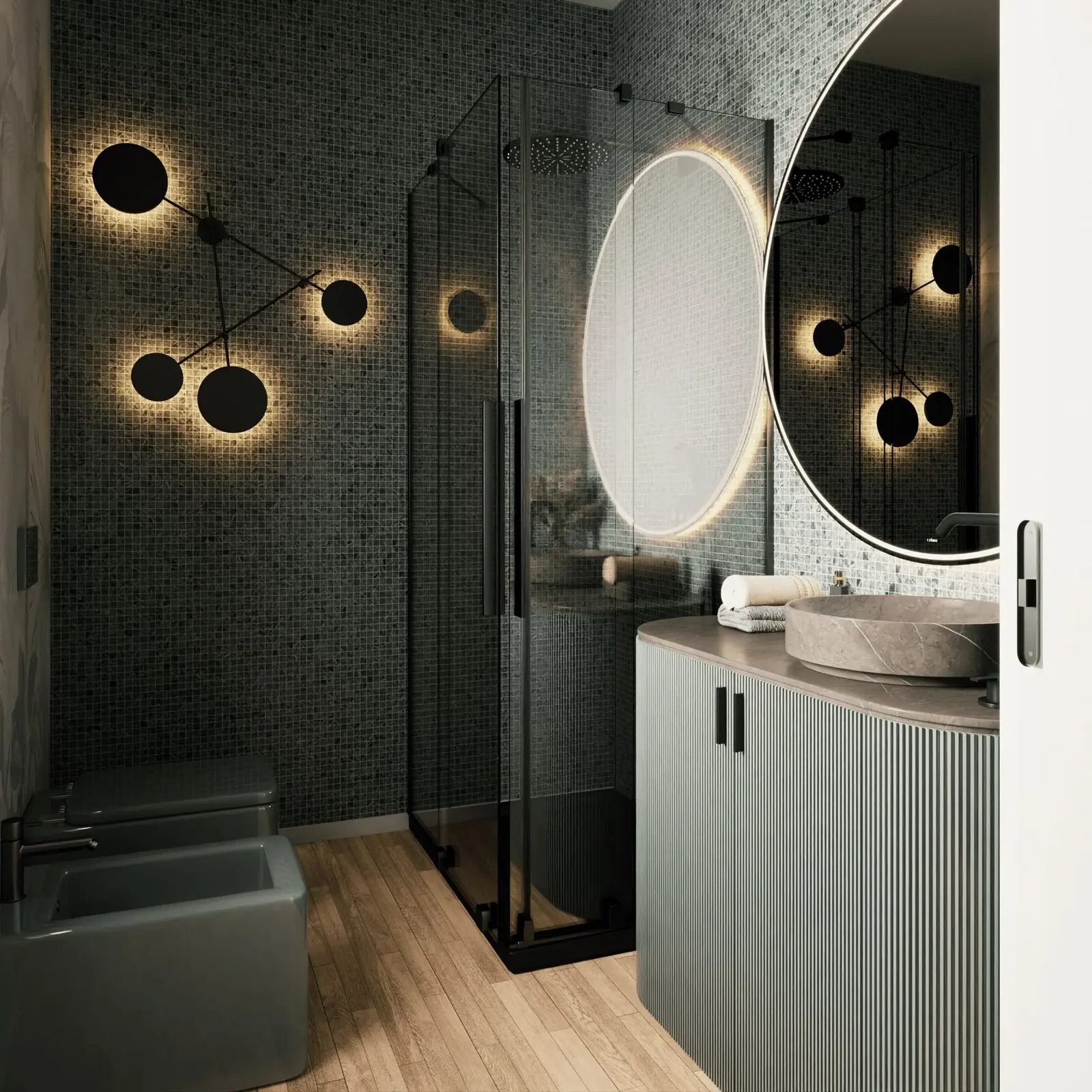 Bagno con mosaico